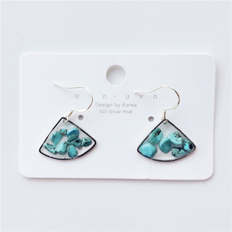 Wholesale 10pcs Simple Fashion 925 Silver Turquoise Earrings